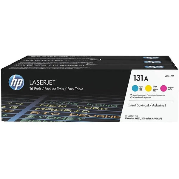 HP Original 131A Toner Cyan, Magenta, Gelb 3er Set Tripack (U0SL1AM)