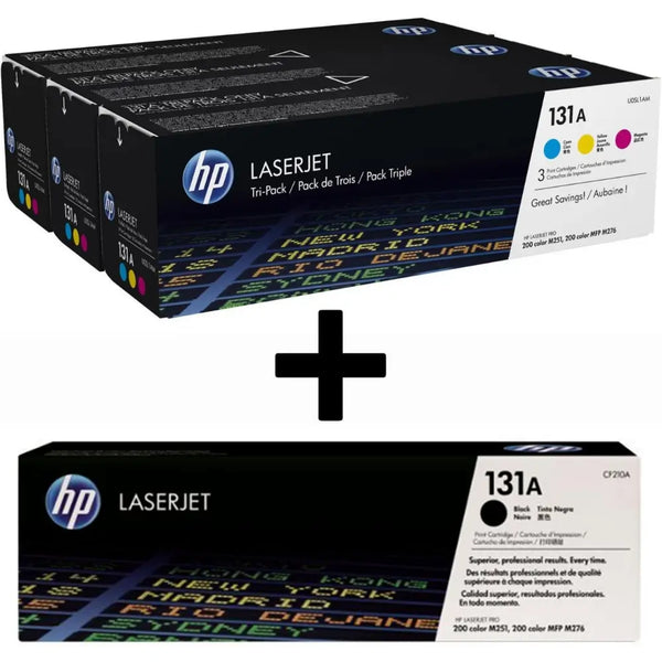 HP Original 131A Toner Cyan, Magenta, Gelb, Schwarz 4er Set Multipack