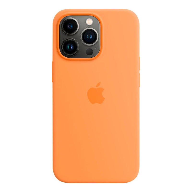 Apple Coque en silicone avec MagSafe (iPhone 13 Pro) Jaune Orange