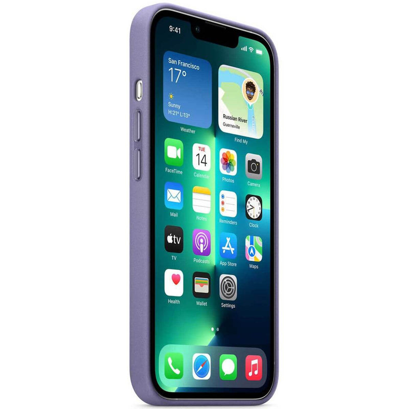 Apple Leder Case mit MagSafe (iPhone 13 Pro Max) Wisteria
