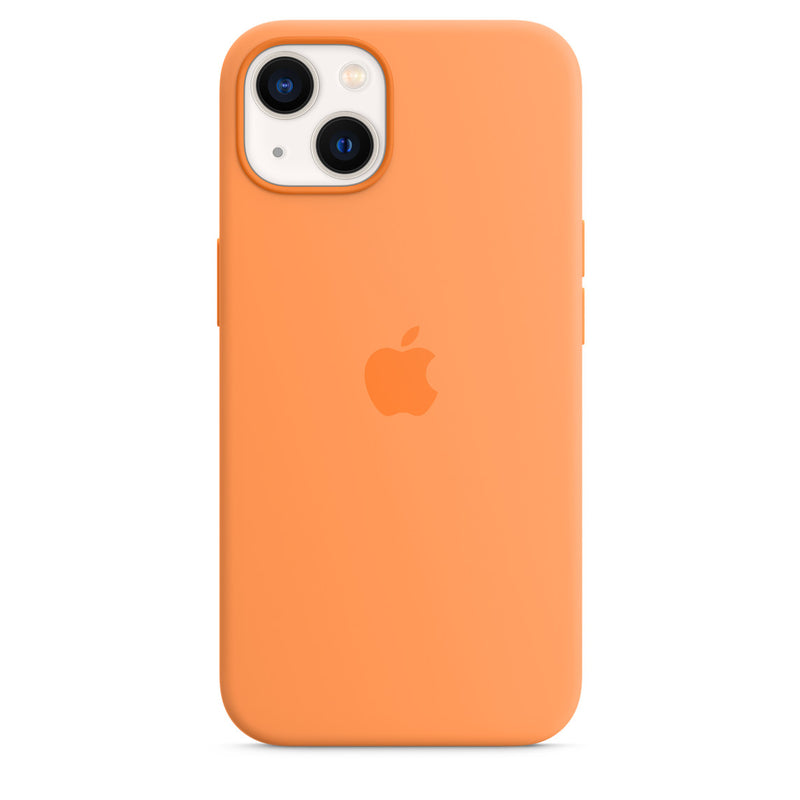 Apple Coque en silicone avec MagSafe (iPhone 13) Jaune Orange