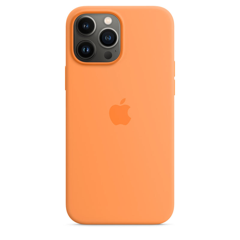 Apple Coque en silicone avec MagSafe (iPhone 13 Pro Max) Jaune Orange