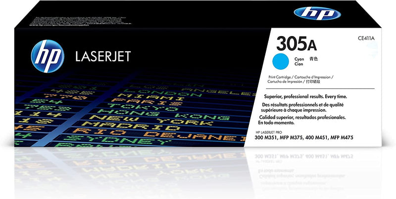 Toner cyan HP 305A authentique (CE411A)