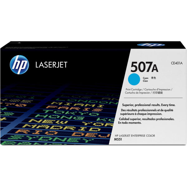 Toner cyan HP 507A authentique (CE401A)