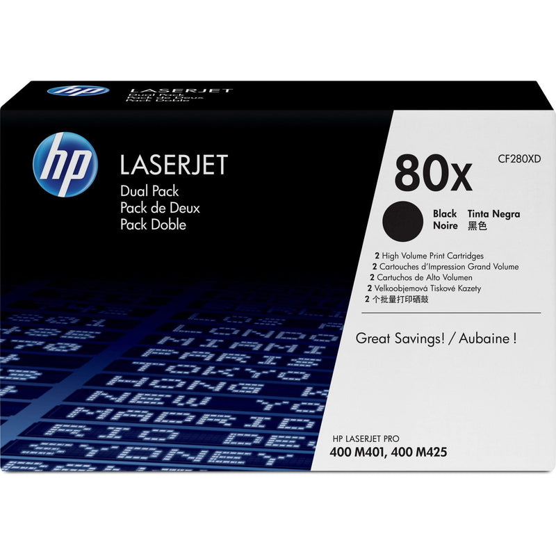 HP Original 80X Toner schwarz (CF280XD) 2er Set Doppelpack