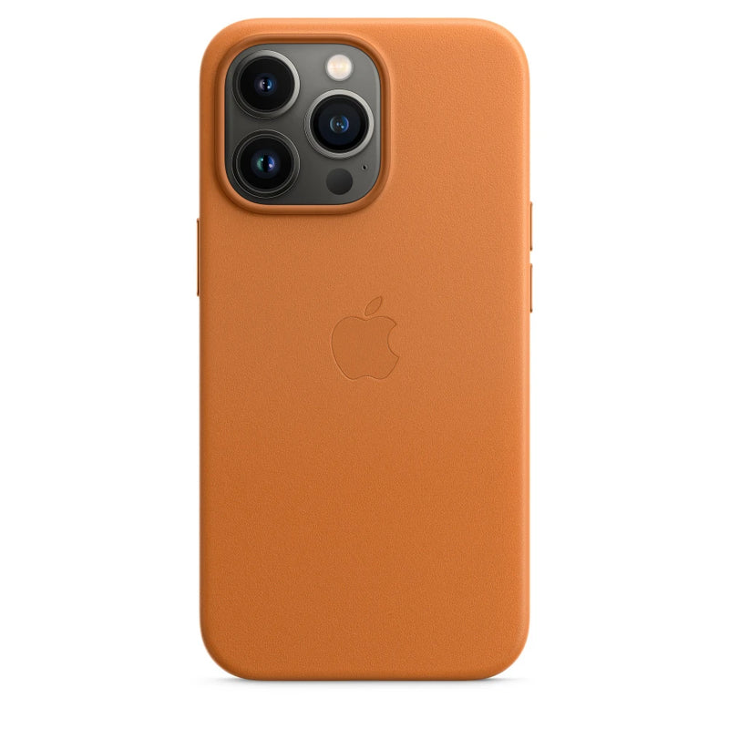 Apple Leder Case mit MagSafe (iPhone 13 Pro) Goldbraun