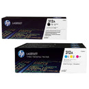 HP Original 312A Toner Cyan, Magenta, Gelb, Schwarz (CF380A, CF440AM) 4er Set Multipack