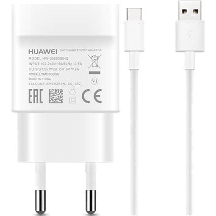 Huawei AP32 + USB Type C Kabel 18W Quick Charge 3.0 weiß