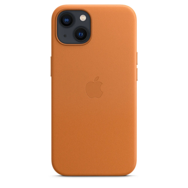 Apple Leder Case mit MagSafe (iPhone 13) Goldbraun