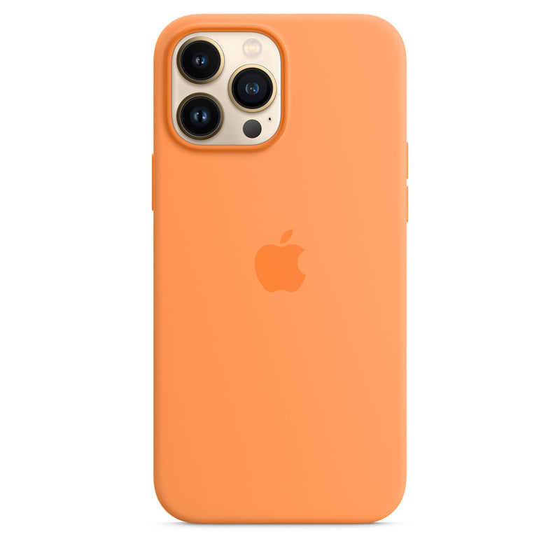 Apple Coque en silicone avec MagSafe (iPhone 13 Pro Max) Jaune Orange