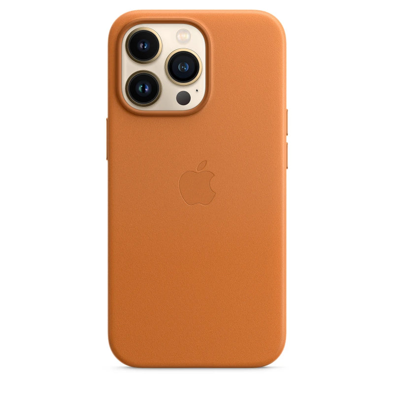 Apple Étui en cuir avec MagSafe (iPhone 13 Pro) Or Marron