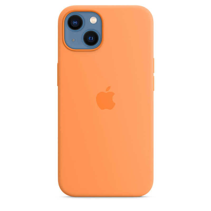 Apple Coque en silicone avec MagSafe (iPhone 13) Jaune Orange