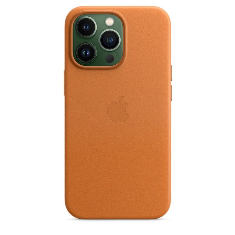 Apple Étui en cuir avec MagSafe (iPhone 13 Pro) Or Marron
