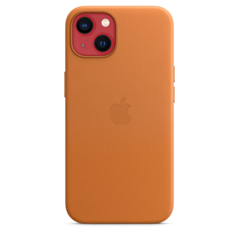Apple Leder Case mit MagSafe (iPhone 13) Goldbraun