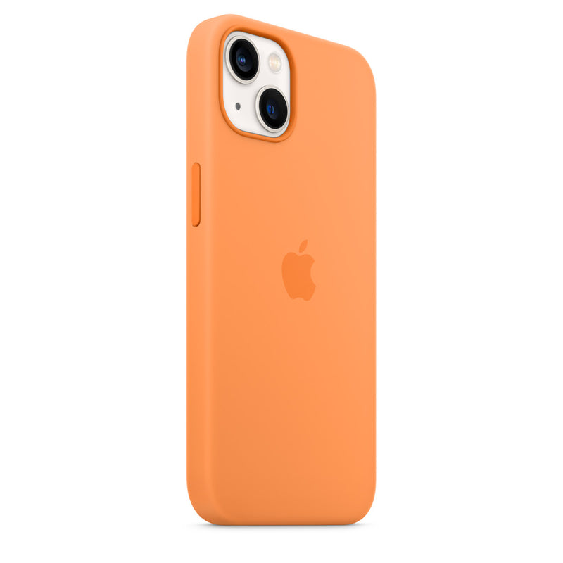 Apple Coque en silicone avec MagSafe (iPhone 13) Jaune Orange