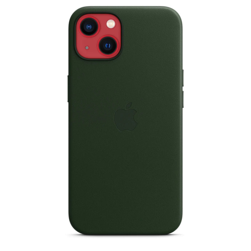 Apple Leder Case mit MagSafe (iPhone 13) Schwarzgrün